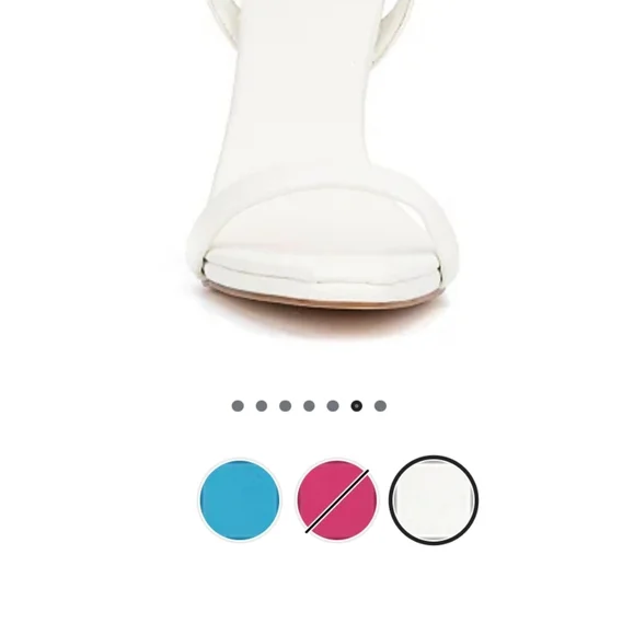 New York and Company Alania Dress Sandals White 7 - Picture 6 of 10